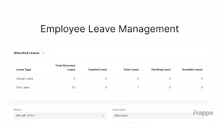 Employee Leave Management  Frappe HR and ERPNext [upl. by Natloz]