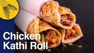 Chicken Roll Recipe—Calcutta Kathi Roll with Kabab Filling amp Paratha—Durga Pujo Special—ASMR Cooking [upl. by Jude]