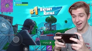 Playing Fortnite on an iPhone for the first time in 6 months I got a win [upl. by Anayet]