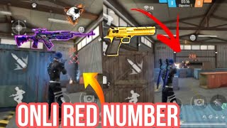 onli red number 😱 free fire log video [upl. by Zoara223]