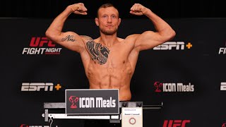 Hermansson vs Pyfer Fighter WeighIns  UFC Vegas 86 [upl. by Osmond]