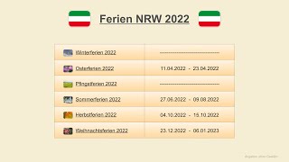 Ferien NRW 2022 [upl. by Adaner]