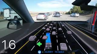 Tesla Forward SelfDriving FSD Hurry Mode in action [upl. by Esmerolda]