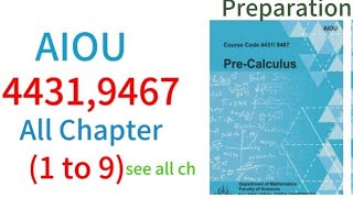 AIOU BS 44319467  complete course  pre Calculus Chapter  3   Part 3 1viral [upl. by Anerbes837]