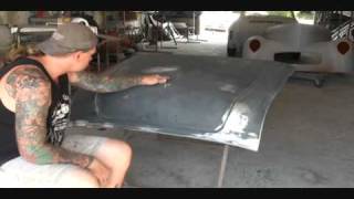 How To Block Sand With A Scotch Brite PadOld Car Restoration Tech Tips [upl. by Ahsanat]