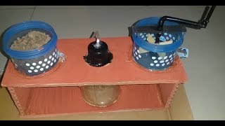 how to make biogas plant working model at home  Gobar gas [upl. by Aray570]