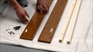 All Wood Platform Bed Assembly VideoStep 1 [upl. by Nageam]