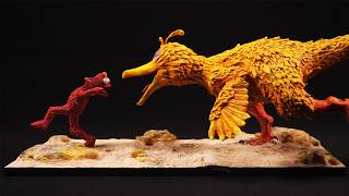 I made Big Bird as a dinosaur chasing Elmo [upl. by Audra]