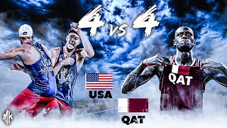 4 vs 4 Beach Volleyball World Beach Games Highlights USA vs Qatar [upl. by Niala]