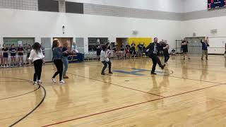 Baldwin Street Middle School Staff Dance before StudentStaff Basketball Game [upl. by Yates]