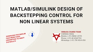 MATLABSIMULINK DESIGN OF BACKSTEPPING CONTROL FOR NON LINEAR SYSTEMS [upl. by Keslie]