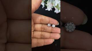 Diamond Celebrity’s 925 Silver White 050ct VVS ‘D’ Moissanite Round Stud Earrings Men’sWomens [upl. by Hortensa]