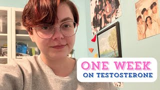 One week on Testosterone update low dose hrt [upl. by Hermy]