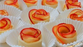 How to Make Apple Rose Tart  Valentines rose [upl. by Conchita954]