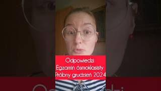 Egzamin ósmoklasisty 12 2024 odp matematyka e8 egzamin8klasisty egzaminósmoklasistymatematyka [upl. by Adnilra]