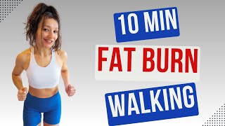 10 MIN FAT BURN INDOOR WALKING WORKOUT  Weight Loss Walk at home [upl. by Lourdes284]