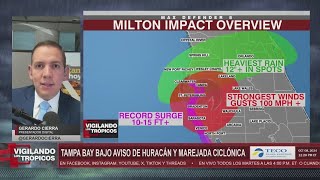 La Bahía de Tampa y Florida se preparan para los impactos del huracán Milton [upl. by Emlyn974]