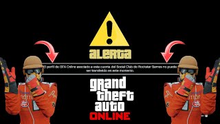 ✅EL PERFIL DE GTA 5 ONLINE ASOCIADO A ESTA CUENTA NO PUEDE SER TRANSFERIDO CUENTA AIRONGLITCHYT😢 [upl. by Auqenes728]