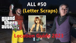 GTA 5 All 50 Letter Scraps Location Guide  Solve the Leonora Johnson Murder Mystery 2023 [upl. by Killian]