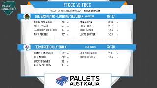 Ferntree Gully 2nd XI v The Basin MGR Plumbing Second XI [upl. by Helen]