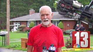 Man discusses huge crane that crashed into his North Greenbush home [upl. by Galer]