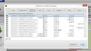 Importer un relevé bancaire  Logiciel Comptabilité Personnelle [upl. by Brelje]
