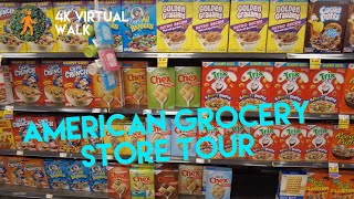 What is an American Grocery Store like  4K Virtual Walk [upl. by Dnanidref414]