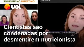 Cientistas são condenadas por desmentirem nutricionista que ligou diabetes a vermes [upl. by Almeeta619]