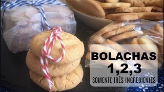 BOLACHAS BISCOITOS 123  RECEITA FÁCIL COM APENAS 3 INGREDIENTES [upl. by Cchaddie52]