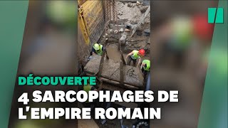 Des sarcophages de lEmpire romain découverts près de Perpignan [upl. by Notsirb]