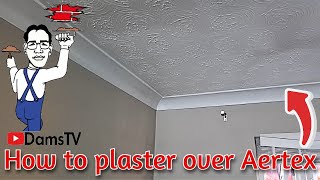 How to plaster over an Aertex ceiling [upl. by Eilak]