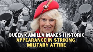 Queen Camilla Makes Historic Appearance in Striking Military Attire [upl. by Atteynad]