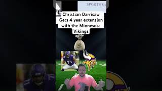 Christian Darrisaw Gets 4 year extension with the Minnesota Vikings [upl. by Enytnoel443]