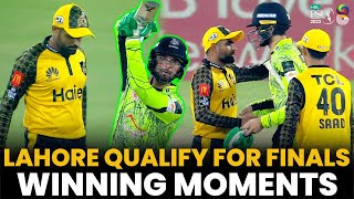 Lahore Qalandars Qualify For Finals  Winning Moments  Lahore vs Peshawar  Match 33  PSL 8  MI2A [upl. by Enylcaj867]