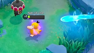 Psyduck users be like  Pokemon UNITE clips [upl. by Ahsiruam978]