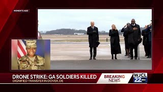 President Biden attends dignified transfer of fallen Georgia soldiers [upl. by Zetrauq]