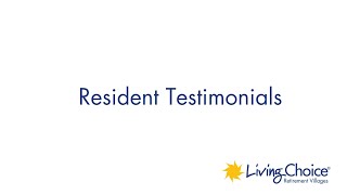 Living Choice Glenhaven  Les and Carol Testimonial [upl. by Auqinaj919]