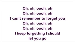 Rihanna ft Shakira Cant remember to forget you  Official lyrics [upl. by Sugden]