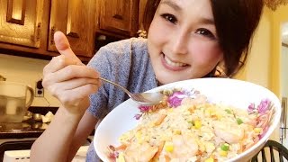 Chinese Shrimp Fried Rice Recipe 蝦仁炒飯 with CiCi Li [upl. by Arykahs]