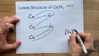 Draw the Lewis Structure of Ca3N2 calcium nitride [upl. by Nelyag]