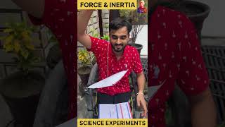 force and inertia  science experiments experiment science shorts [upl. by Brew]