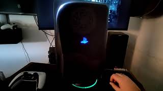 PS5 Customizado  Dissipador Sabrent  Placas Translucidas  Logo e Base RGB [upl. by Bowie]