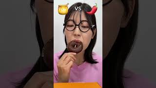 Black candy Vs Chilli Sauce Eating Challenge 🤣shortstrendingytshortshumanitychallengeviral [upl. by Merow]