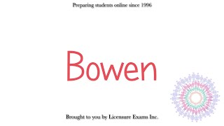 Bowen  ASWB NCE NCMHCE MFT Exam Prep and Review [upl. by Imeon]