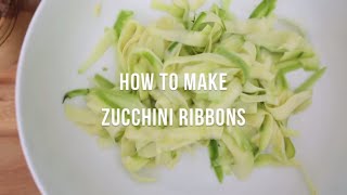 How to Make Zucchini Ribbons  by cooksmarts [upl. by Weinman]