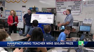 Folsom teacher wins 50000 for program [upl. by Eimmaj]