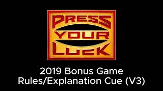 Bonus Game RulesExplanation Cue V3  Press Your Luck 2019 [upl. by Suoirad]