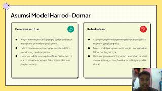 TEORI PEMBANGUNAN MODERN  HARROD  DOMAR [upl. by Hosbein157]