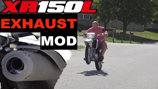 Honda XR150L Exhaust Mod [upl. by Marcello]