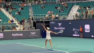 Iga Swiatek UHD 4k 60fps Miami Open 2022 Rd 1 Court Level [upl. by Adnyl]